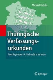 Cover von Thüringische Verfassungsurkunden