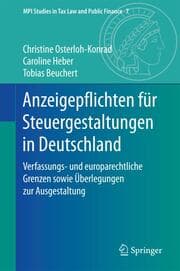 Cover von Anzeigepflichten für Steuergestaltungen in Deutschland
