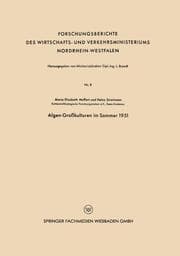 Cover von Algen-Großkulturen im Sommer 1951