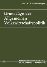 Cover von Grundzüge der Allgemeinen Volkswirtschaftspolitik