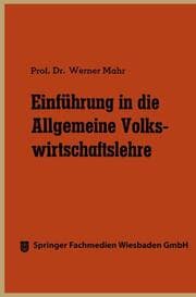 Cover von Einführung in die Allgemeine Volkswirtschaftslehre