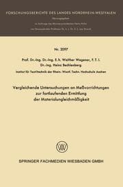 Cover von Vergleichende Untersuchungen an Meßvorrichtungen zur fortlaufenden Ermittlung der Materialungleichmäßigkeit