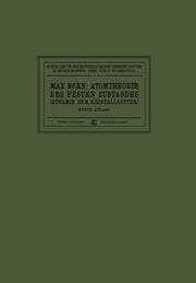 Cover von Atomtheorie des Festen Zustandes (Dynamik der Kristallgitter)