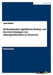 Cover von Merkmalsanalyse signifikanter Backup- und Recovery-Strategien von Aktiengesellschaften in Österreich