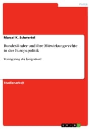 Cover von Bundesländer und ihre Mitwirkungsrechte in der Europapolitik
