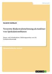 Cover von Verzerrte Risikowahrnehmung als Auslöser von Spekulationsblasen