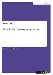 Cover von Modelle des Qualitätsmanagements
