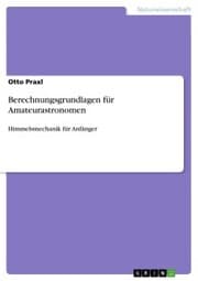 Cover von Berechnungsgrundlagen für Amateurastronomen