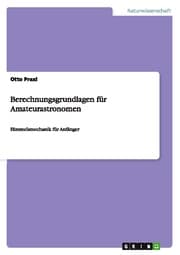Cover von Berechnungsgrundlagen für Amateurastronomen