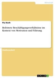 Cover von Befristete Beschäftigungsverhältnisse im Kontext von Motivation und Führung