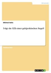 Cover von Folgt die EZB einer geldpolitischen Regel?