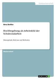 Cover von Hochbegabung als Arbeitsfeld der Schulsozialarbeit