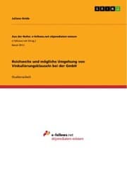 Cover von Reichweite und mögliche Umgehung von Vinkulierungsklauseln bei der GmbH