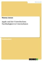 Cover von Apple und der Umweltschutz. Nachhaltigkeit in Unternehmen