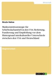 Cover von Markteintrittsstrategie für Schiebedachantrieb in den USA. Herleitung, Fundierung und Empfehlung vor dem Hintergrund interkultureller Unterschiede zwischen den USA und Deutschland