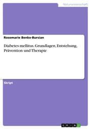 Cover von Diabetes mellitus. Grundlagen, Entstehung, Prävention und Therapie