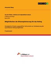 Cover von Möglichkeiten der Bilanzoptimierung für das Rating