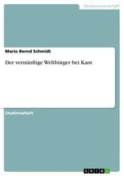 Cover von Der vernünftige Weltbürger bei Kant