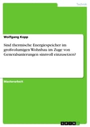 Cover von Sind thermische Energiespeicher im großvolumigen Wohnbau im Zuge von Generalsanierungen sinnvoll einzusetzen?