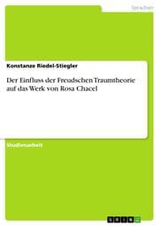 Cover von Der Einfluss der Freudschen Traumtheorie auf das Werk von Rosa Chacel