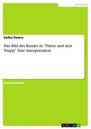 Cover von Das Bild des Kindes in 'Timur und sein Trupp'. Eine Interpretation