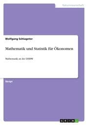 Cover von Mathematik und Statistik für Ökonomen