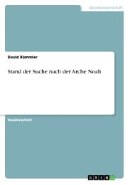 Cover von Stand der Suche nach der Arche Noah