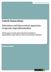 Cover von Prävention und Intervention angesichts steigender Jugendkriminalität