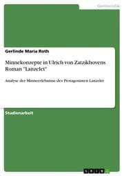 Cover von Minnekonzepte in Ulrich von Zatzikhovens Roman 'Lanzelet'