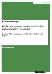 Cover von Die Beziehung zwischen Vater und Tochter im bürgerlichen Trauerspiel