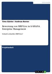 Cover von Bewertung von MRP-Live in S/4HANA Enterprise Management