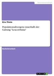 Cover von Populationsdivergenz innerhalb der Gattung 'Leucorrhinia'