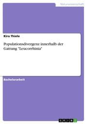 Cover von Populationsdivergenz innerhalb der Gattung 'Leucorrhinia'