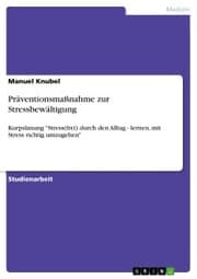 Cover von Präventionsmaßnahme zur Stressbewältigung