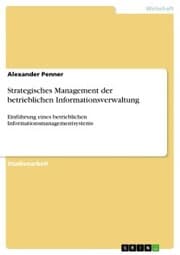 Cover von Strategisches Management der betrieblichen Informationsverwaltung