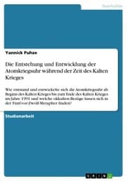 Cover von Die Entstehung und Entwicklung der Atomkriegsuhr während der Zeit des Kalten Krieges