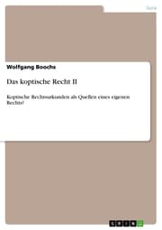 Cover von Das koptische Recht II