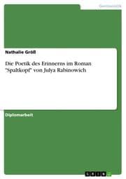 Cover von Die Poetik des Erinnerns im Roman 'Spaltkopf' von Julya Rabinowich