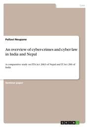 Cover von An overview of cyber-crimes and cyber law in India and Nepal