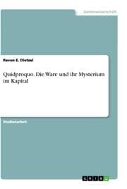 Cover von Quidproquo. Die Ware und ihr Mysterium im Kapital