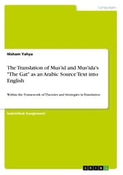 Cover von The Translation of Mus'id and Mus'ida's 'The Gat' as an Arabic Source Text into English