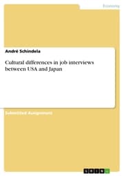 Cover von Cultural differences in job interviews between USA and Japan