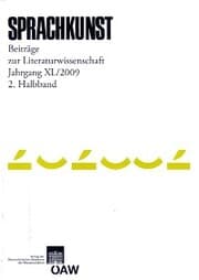 Cover von Sprachkunst. Beiträge zur Literaturwissenschaft / Jahrgang XL/2009 2. Halbband