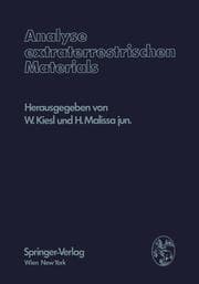 Cover von Analyse extraterrestrischen Materials