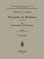 Cover von Dauerversuche mit Nietverbindungen