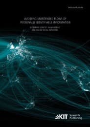 Cover von Avoiding Unintended Flows of Personally Identifiable Information : Enterprise Identity Management and Online Social Networks