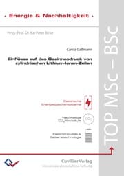 Cover von Einflüsse auf den Gasinnendruck von zylindrischen Lithium-Ionen-Zellen