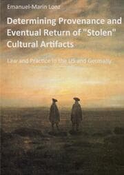 Cover von Determining Provenance and Eventual Return of 'Stolen' Cultural Artifacts