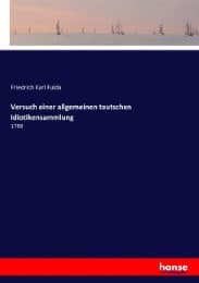 Cover von Versuch einer allgemeinen teutschen Idiotikensammlung