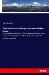 Cover von Über funktionelle Störungen des menschlichen Auges